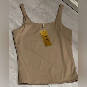 brown square-neck tank top from the Lizette Collection.
